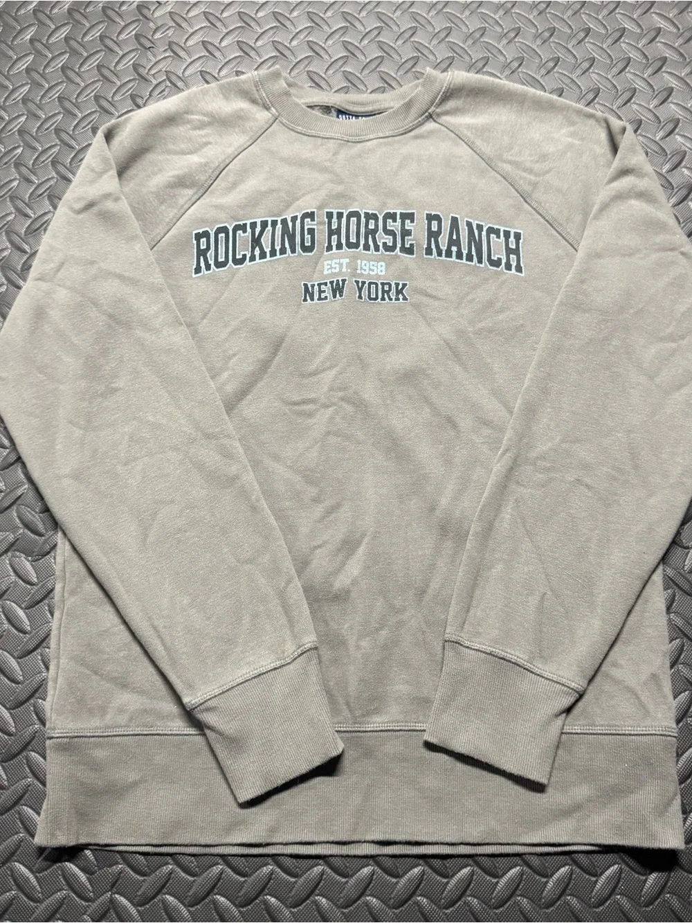 Outta Town Rocking Horse Ranch New York Crewneck Sweatshirt Gray Pullover